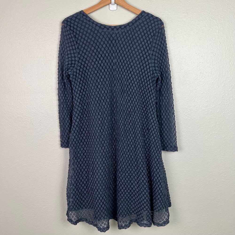 Anthropologie Lilka Arnica Swing Dress Medium Sheer Polka Dot Lace Long Sleeve - Picture 7 of 9